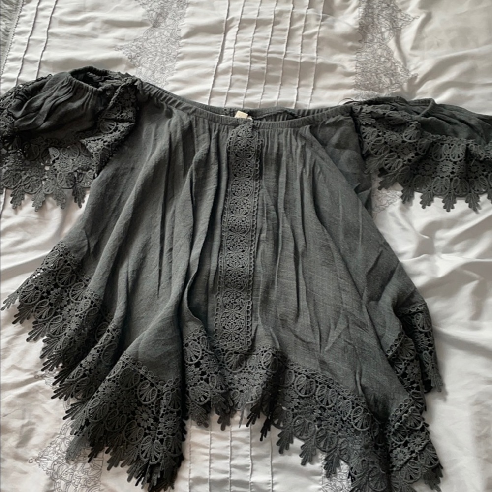 Lace off the shoulder top